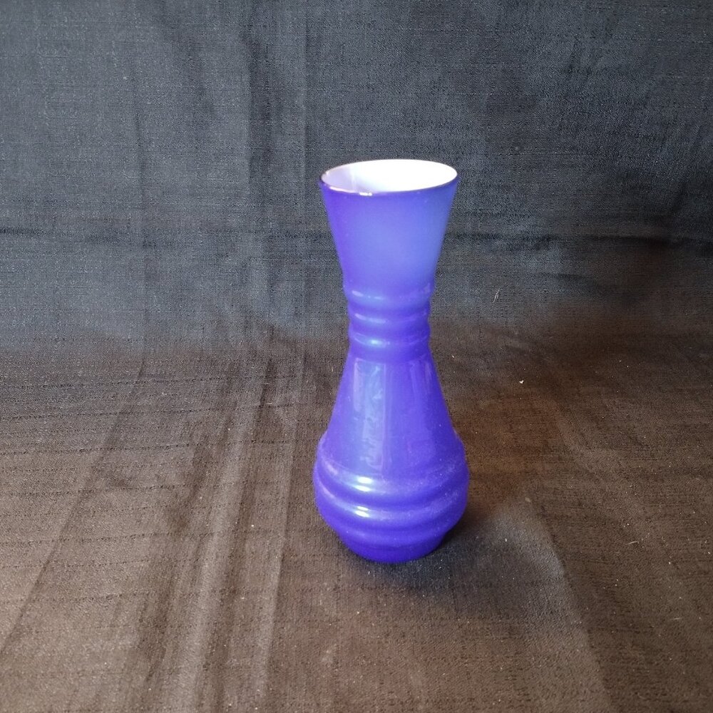 Italian Blue Glass Trophy Vase - Picture 5 of 6